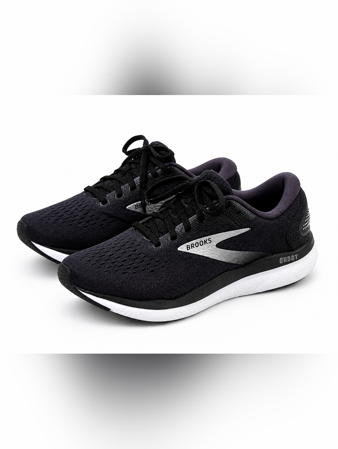 Brooks Ghost Running Shoes Womens Sz 9 Black Sneakers Athletic Gym Walking Activ